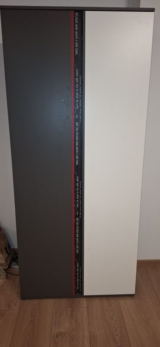 Młodzieżowa szafa Black Red White z kolekcji Graphic