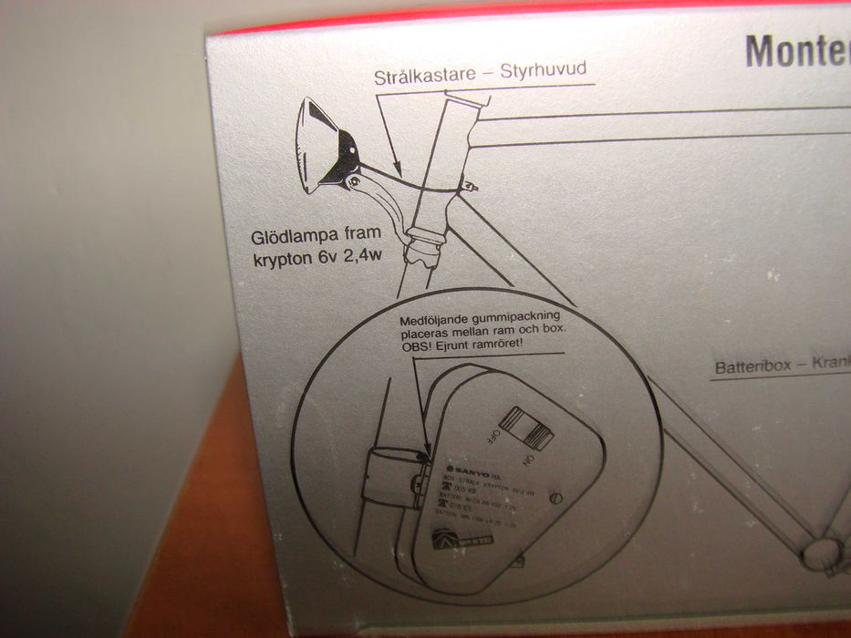 SANYO japońska lampka rowerowa