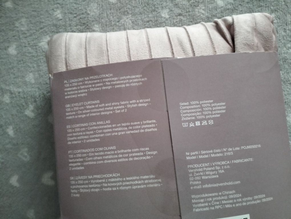 Zasłony aksamitne welurowe Smukee Home na przelotkach różowe welwet 2