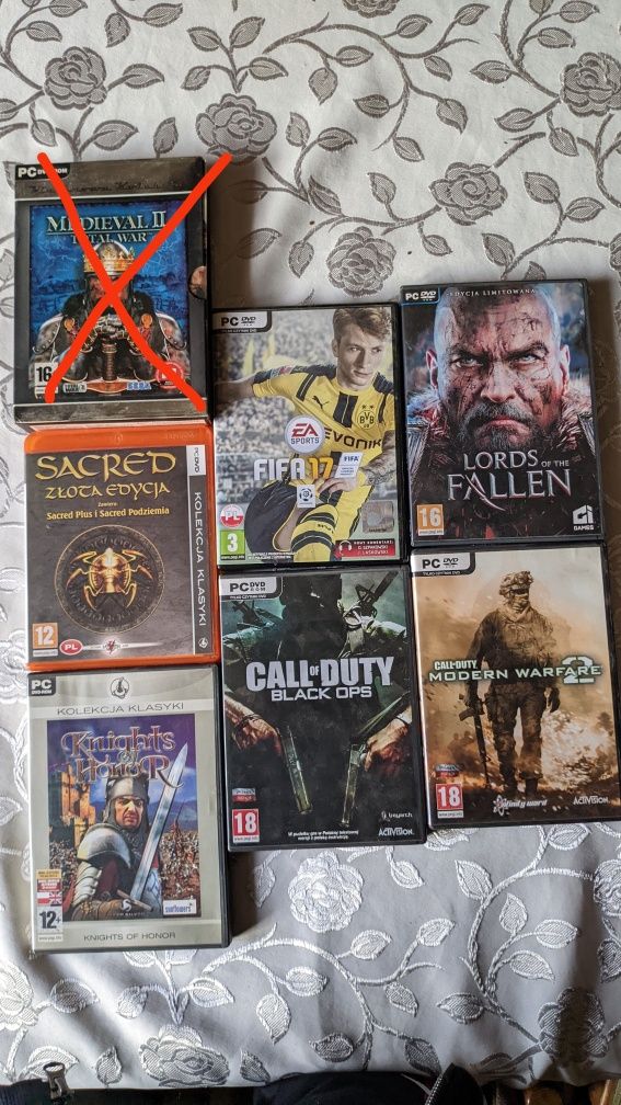 Gry na PC, call of duty, FIFA,Divine Divinity  i inne