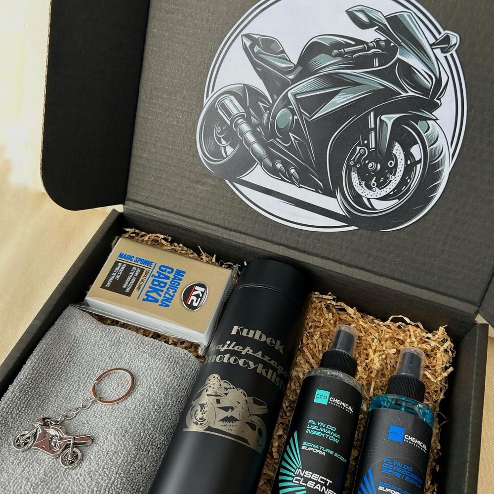 Zestaw prezentowy dla motocyklisty/ giftbox/ motor prezent