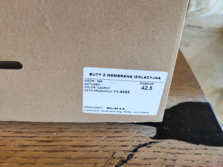 Buty taktyczne Wojas z membraną r42.5 skóra