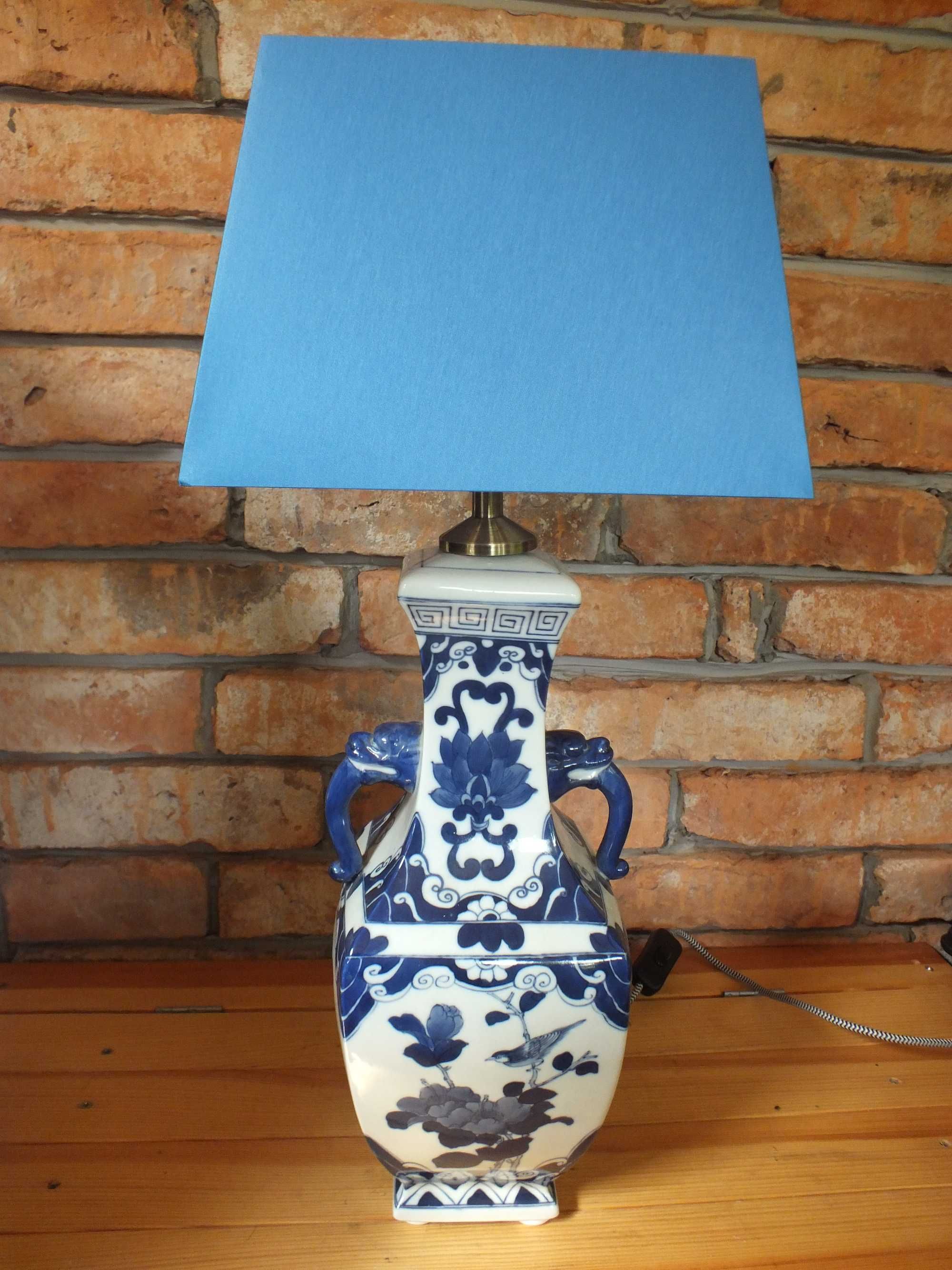 Chińska porcelanowa lampa zdobienie w stylu MING