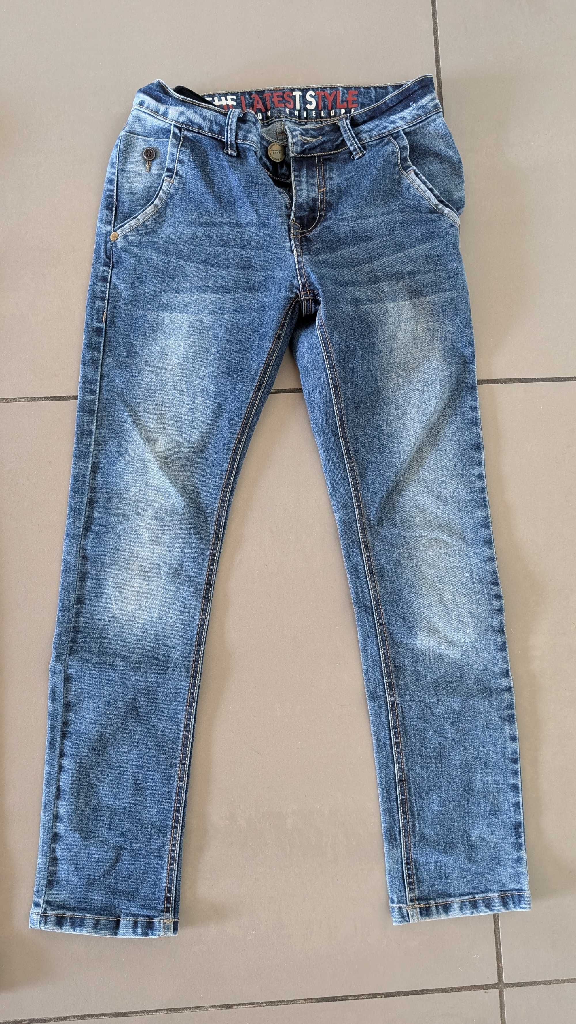 Spodnie jeansy chłopięce r. 140-146 , 2 pary
