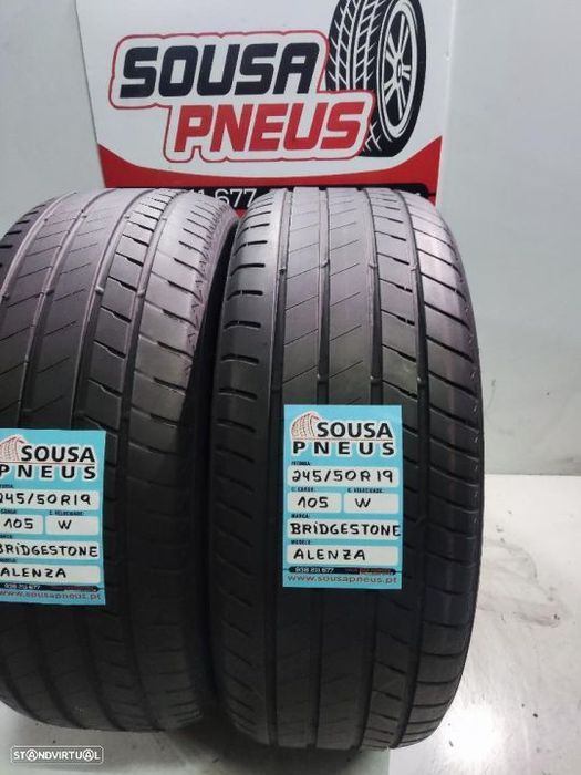 2 pneus semi novos 245-50r19 bridgestone - oferta dos portes