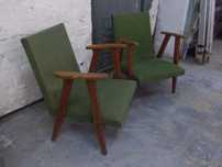 Stare fotele PRL vintage typu Chierowski 366