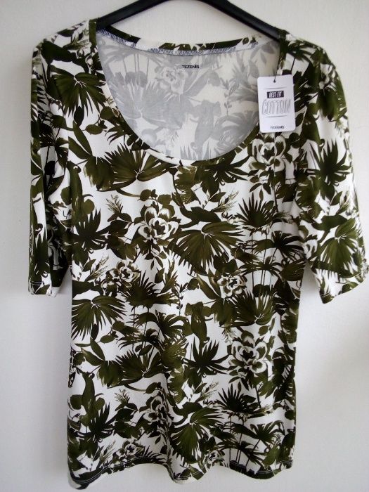 Blusa padrão verde - Tezenis - Tamanho L - Nova!