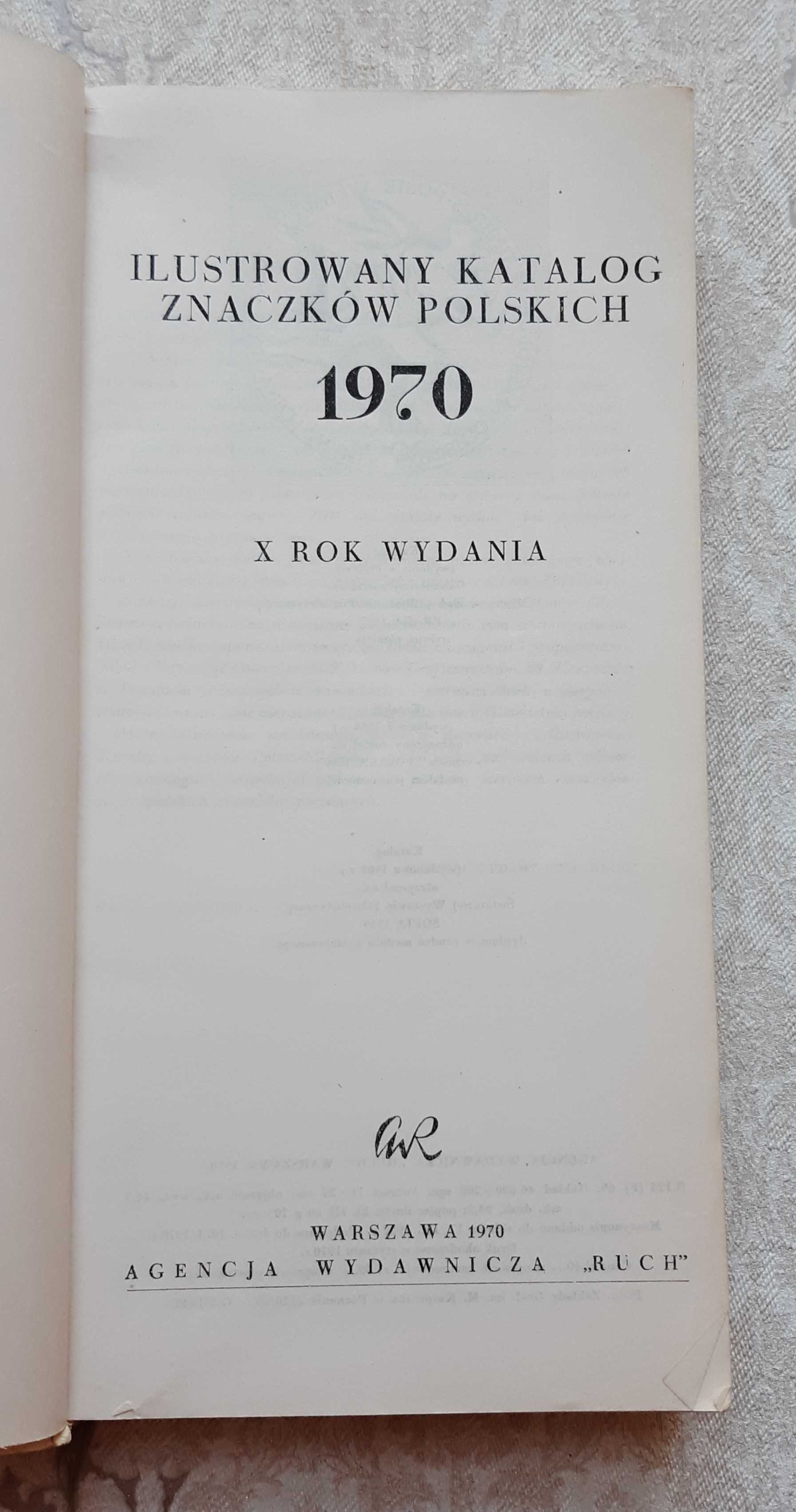 Książka "Ilustrowany katalog znaczków polskich 1970"