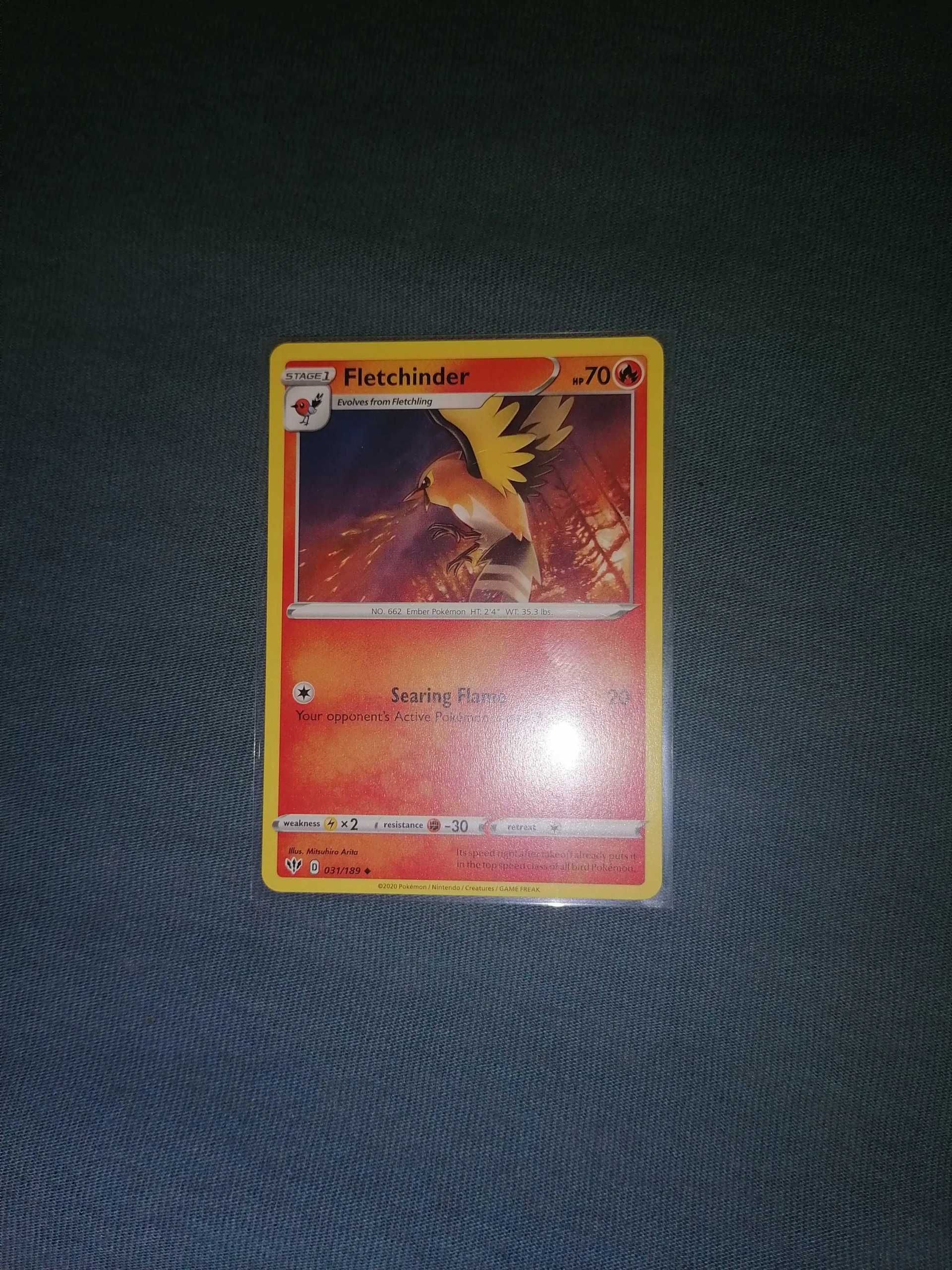 Pokemon Fletchinder 31/189 Darkness Ablaze Non-Holo