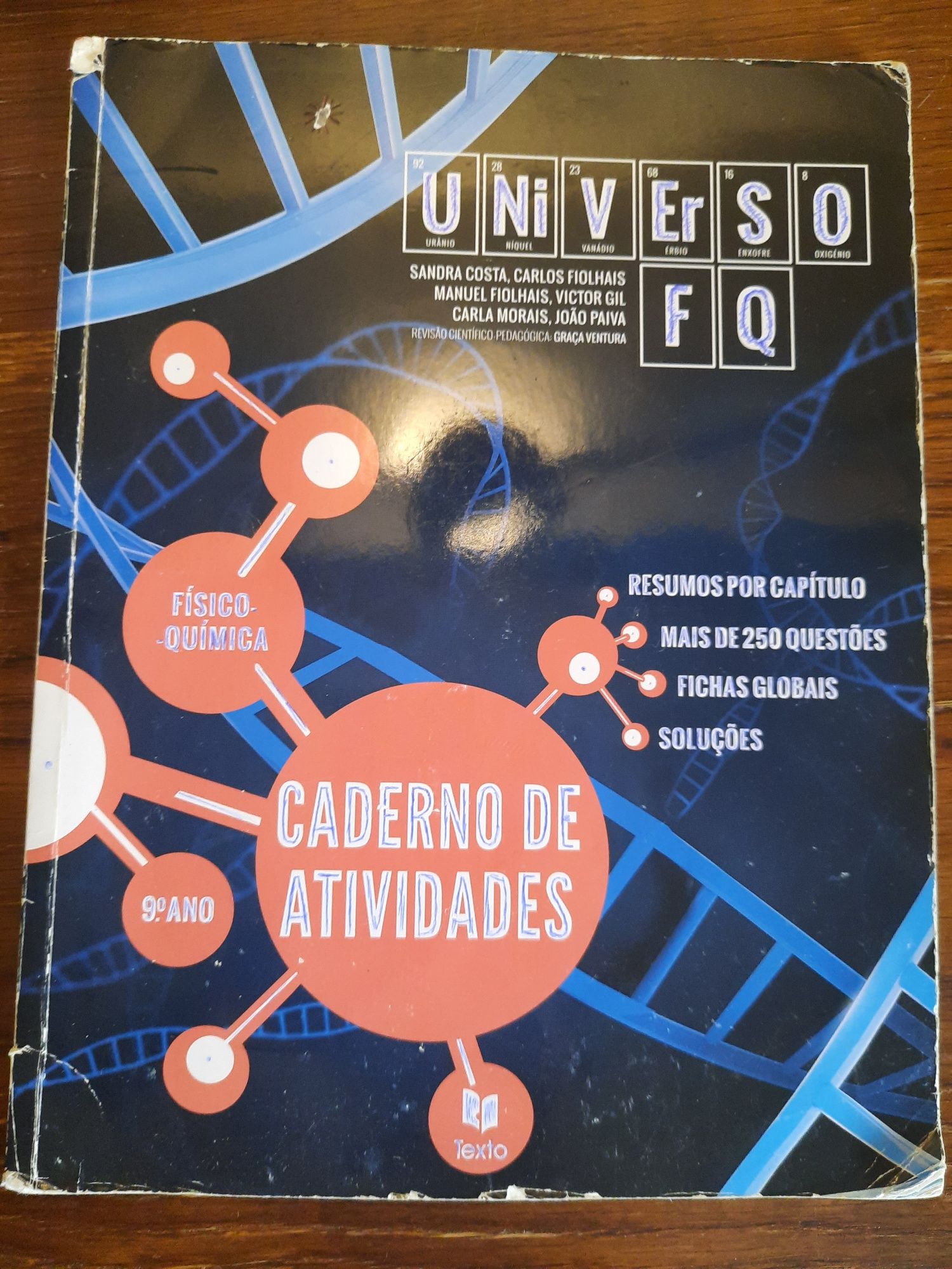"Universo FQ: caderno de atividades" de físico-química 9o ano