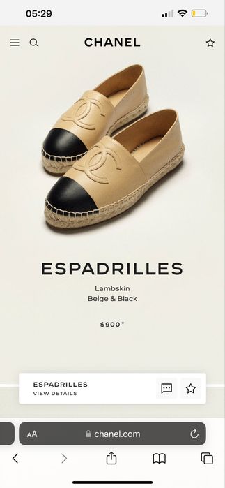 Эспадрильи Chanel. Оригинал. р. 37