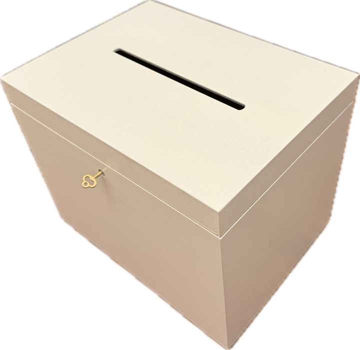 Skrzynka na koperty ślubne wesele drewniana biała