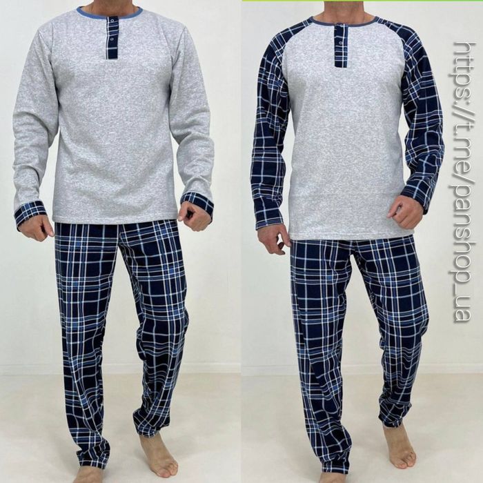 ‼️Чоловіча тепла піжама. Трикотаж на байці. Р: 46-48,50-52,54-56,58-60