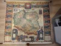 Rzeczypospolita Polska Mapa Ścienna ozdobna pergamena