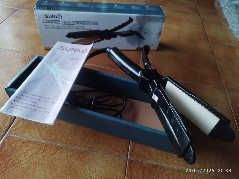 Prancha de cerâmica para alisamento