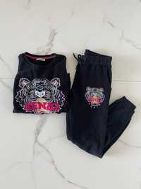 Komplet dresowy KENZO tygrys logo haftowany damski bluza i spodnie