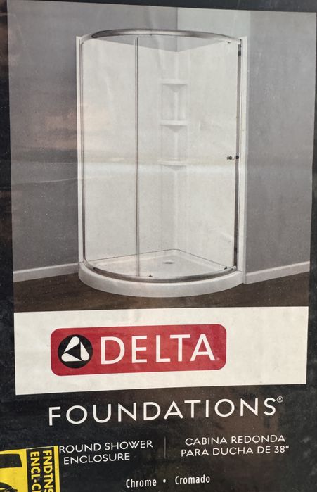 Nowa kabina prysznicowa narożna, półokrągła 90x90