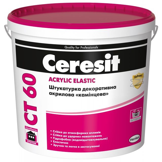 Баранець (1,5мм)Штукатурка СТ 60 (25кг.) ceresit