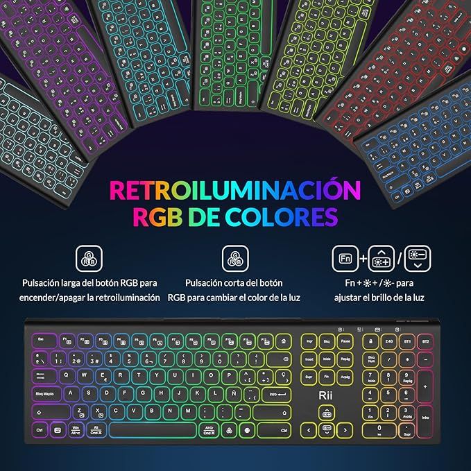 rii rk801 bezprzewodowa klawiatura bluetooth x