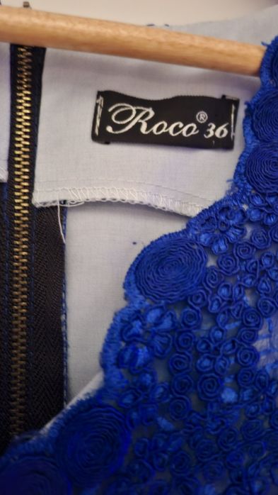 Piękna chabrowa sukienka wesele studniówka impreza