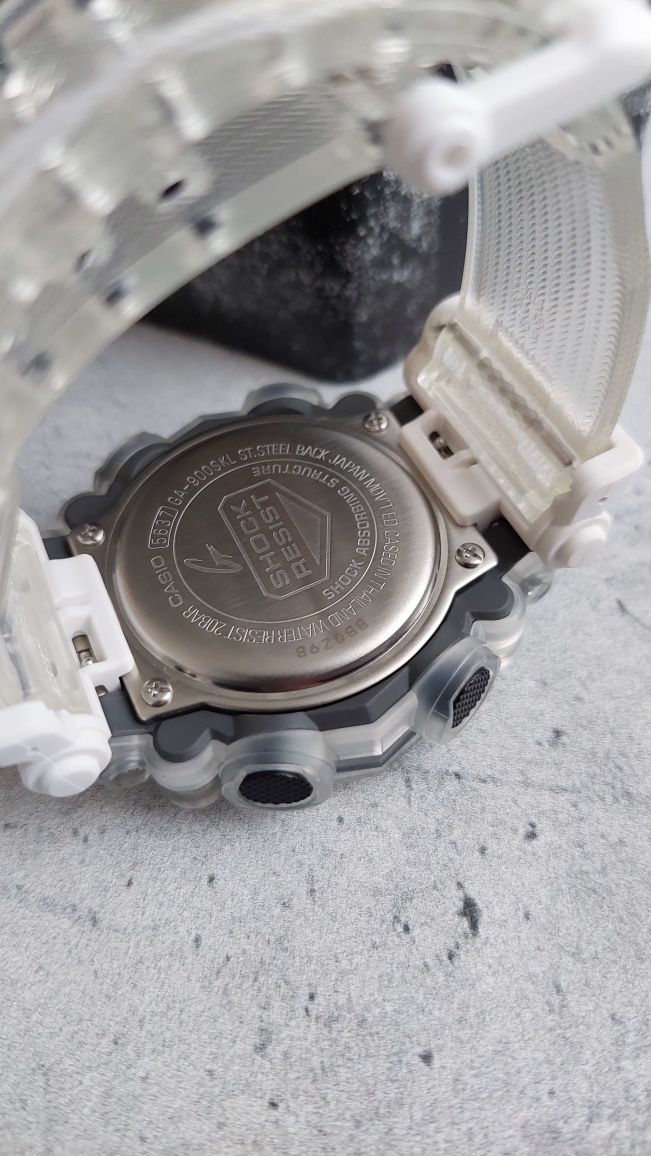 Casio G-shock Transparent Skeleton Jelly GA-900skl oryginalny Duży