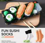 Nowy zestaw skarpetek w zabawnym opakowaniu Sushi