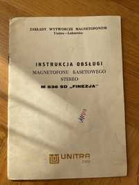 Instrukcja obsługi magnetofonu Finezja M 536 SD