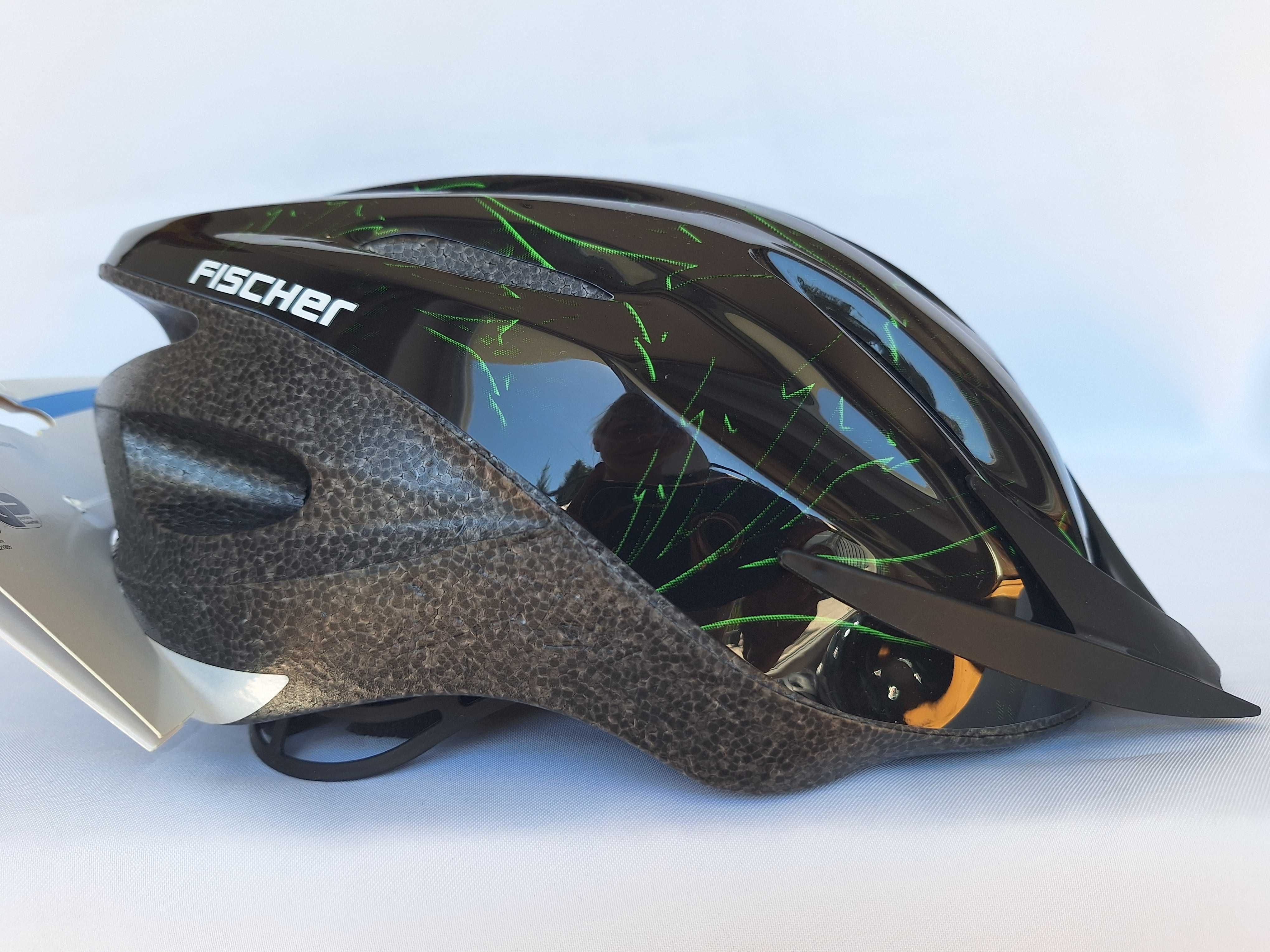 Kask rowerowy Fischer Helm FZ-016 Arrow Black Green S/M 54-59cm