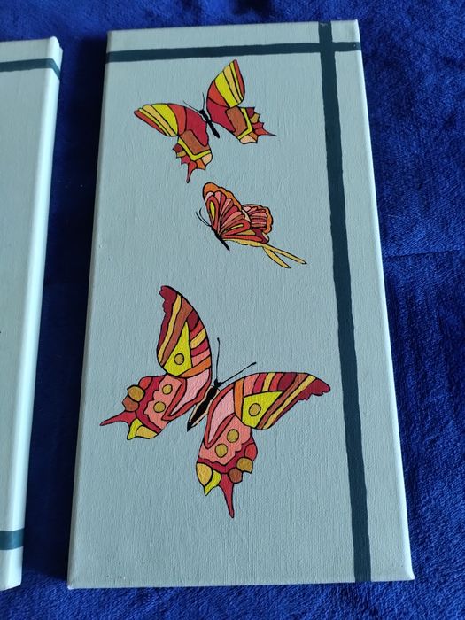 Quadros pintados a mão