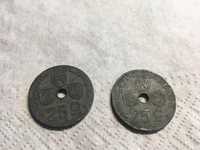 Moneta 25 centów belgijskich zestaw 2szt., 1943 r.