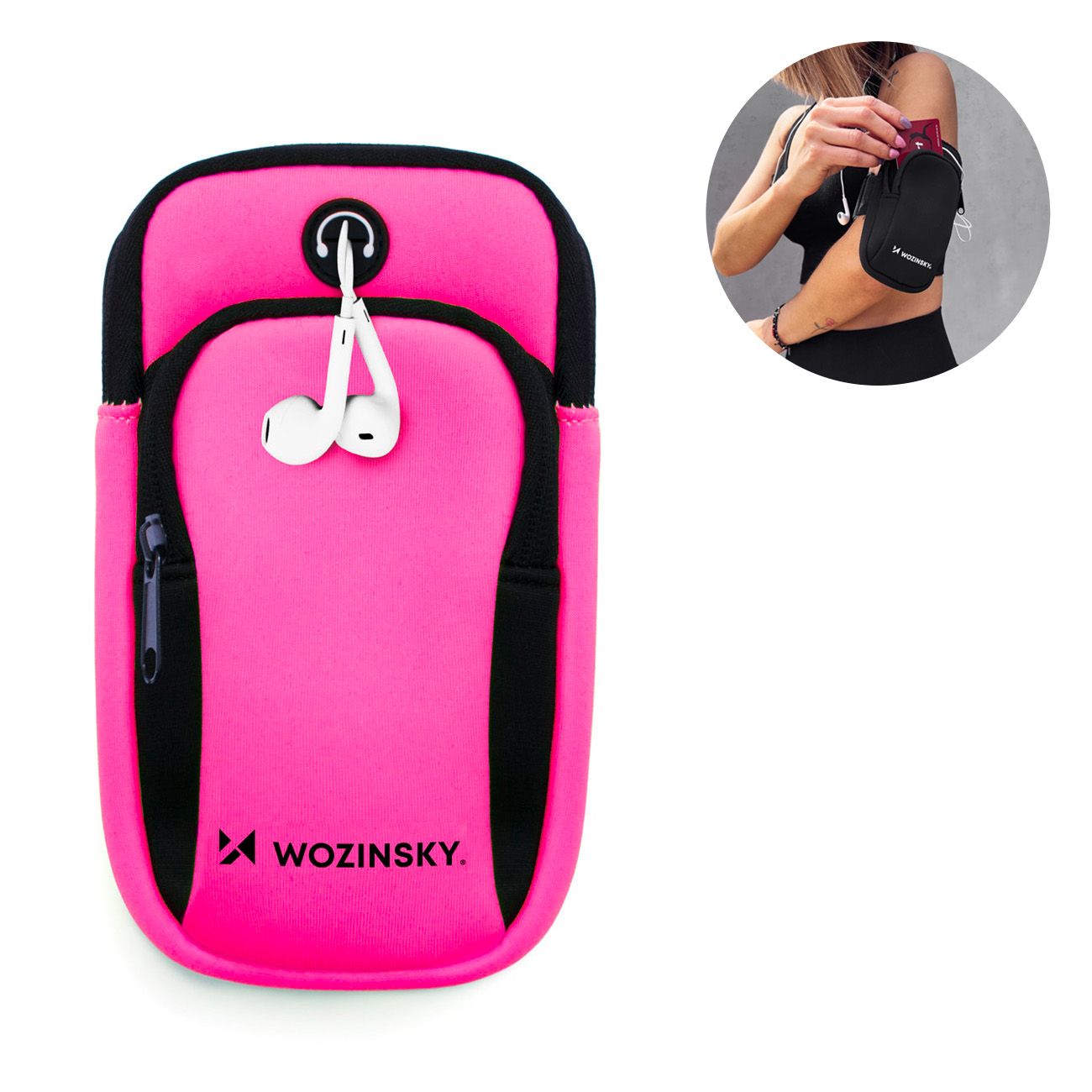 opaska na telefon do biegania armband różowa