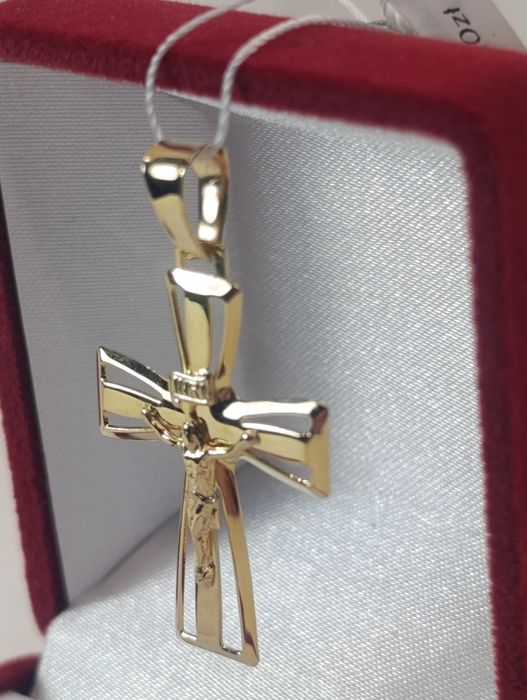 Złoty krzyżyk złoto próby 585° 14k