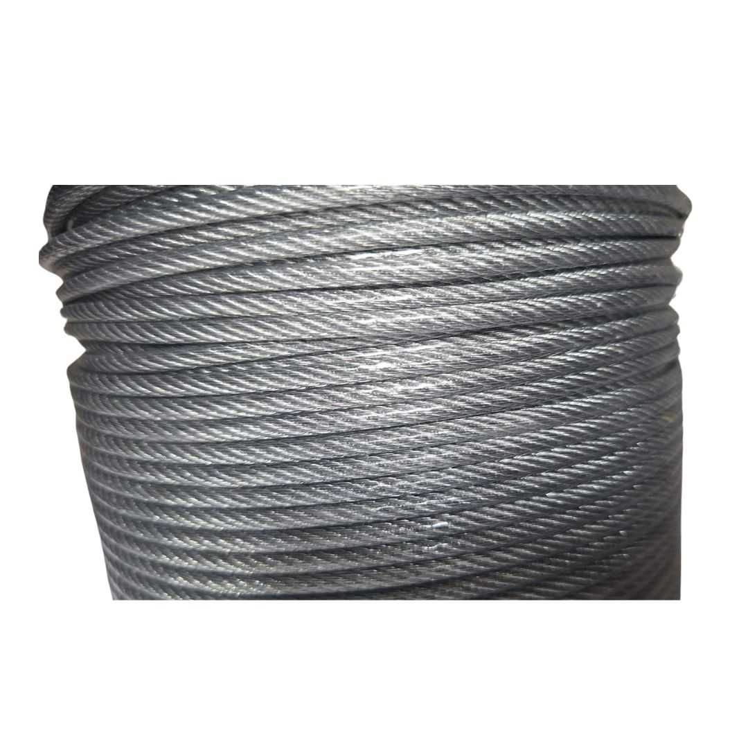 Lina stalowa PCV 6/8mm 50 metrów linka w oplocie PCV 6/8 mm 50 metrów