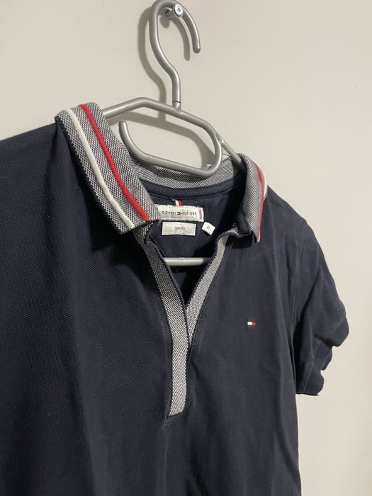 koszulka granatowa polo tommy hilfiger slim fit