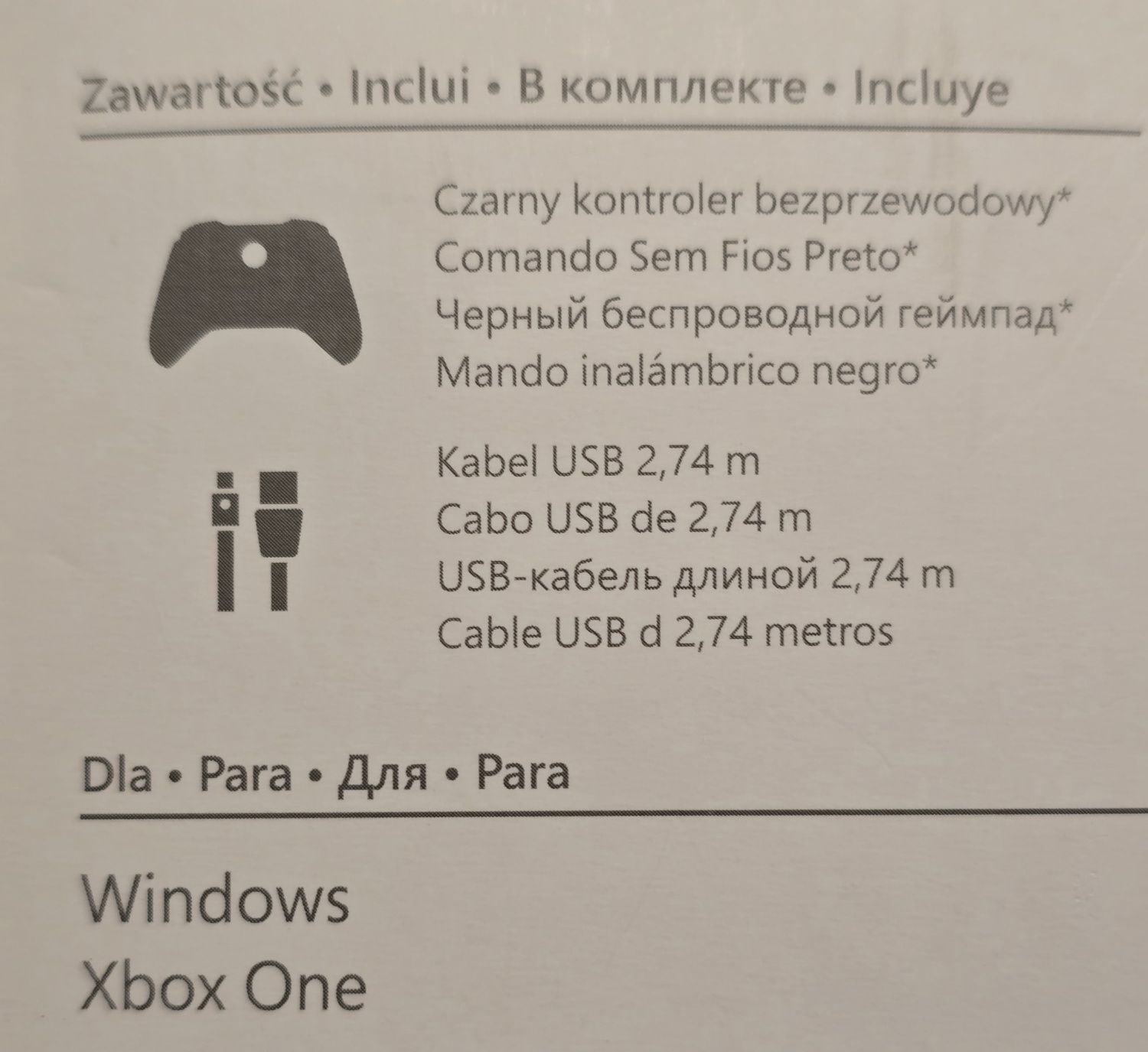 Pad kontroler Xbox + kabel 2,74m (jak nowy)