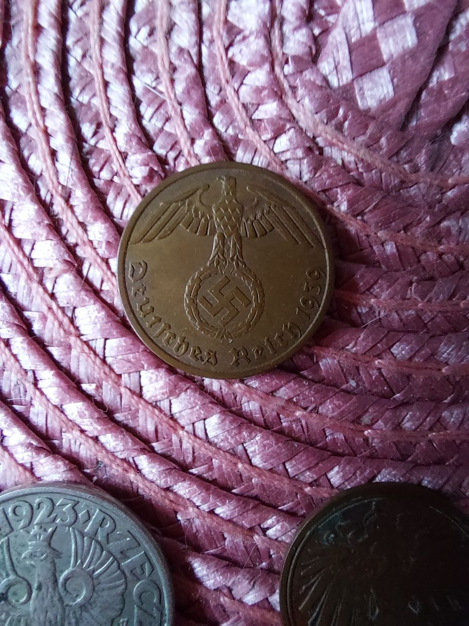 Stare monety, trzy. Polska, Niemcy
