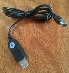 Кабель переходник USB DC 5.5мм/2.1мм 0.8-1А 12V для зарядки