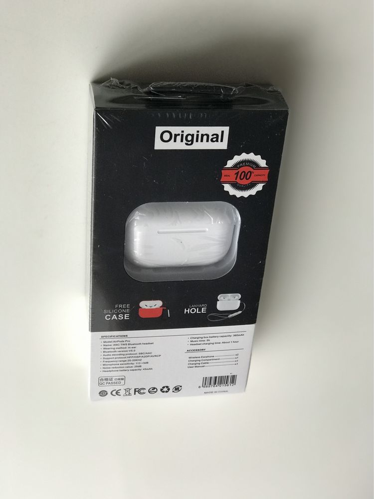Słuchawki douszne bezprzewodowe iphone iOS bluetooth białe Android