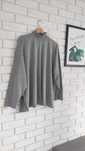 Szara bluzka golf damska nietoperz oversize plus size 4XL 5XL XXXL