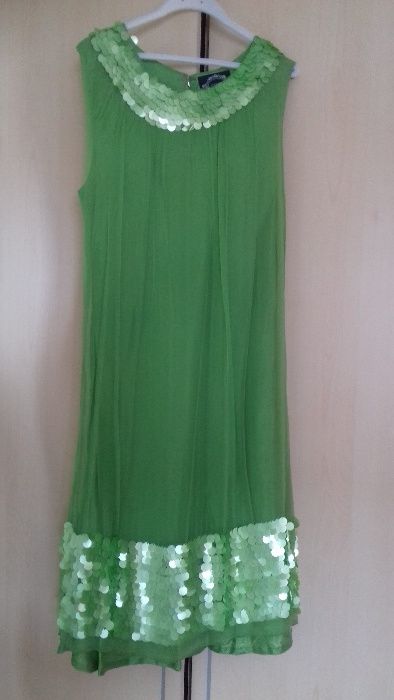 Vestido festas/danças, verde, La Boutique, TU