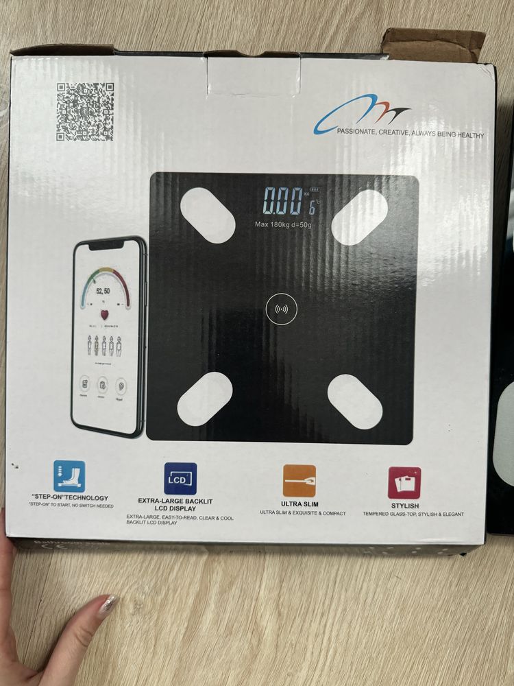 Розумні Bluetooth ваги електронні напольні