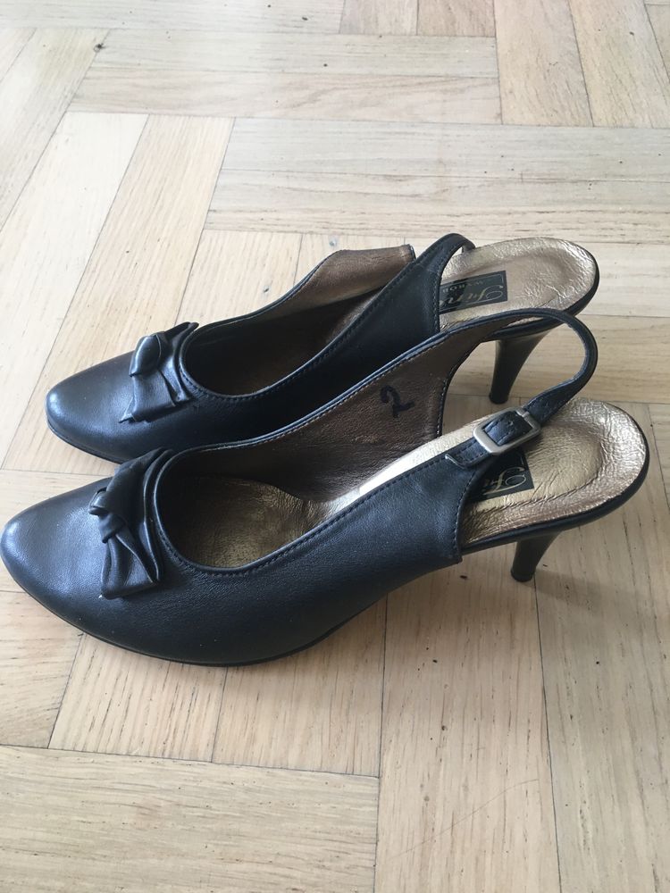 Buty skorzane bez piety