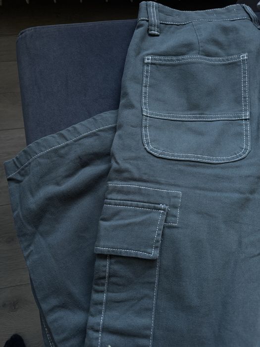 Zielone spodnie cargo wide leg bershka r. 40