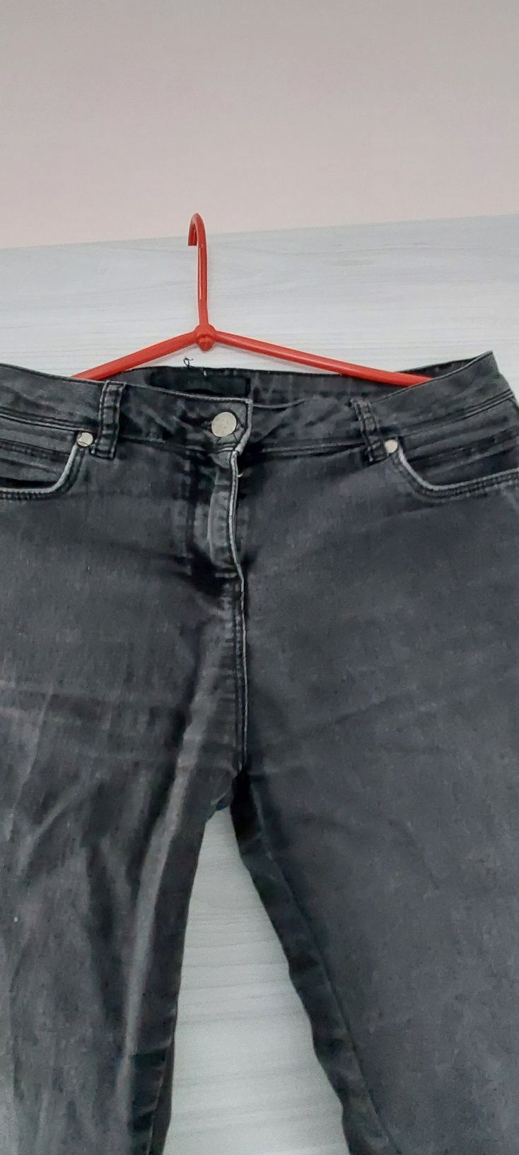 Spodnie czarne rurki dżinsowe jeansowe skinny wysoki stanM L ceafted