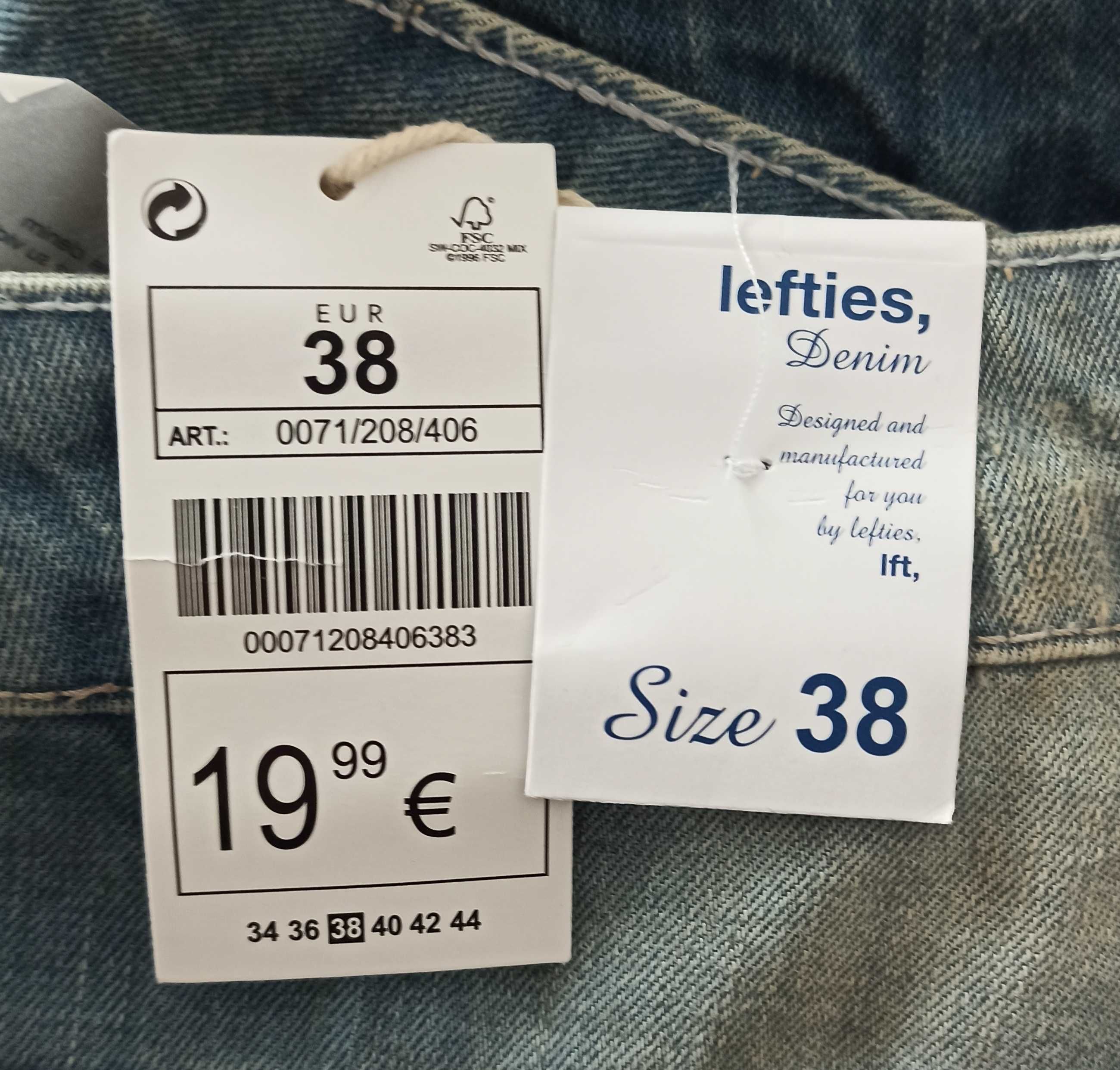 Джинсы Lefties ZARA Denim Skinny Fit. Новые, 38р. Испания