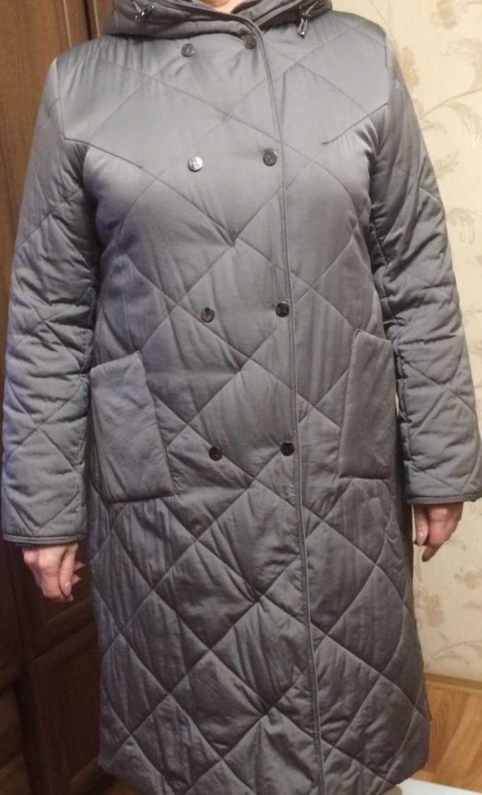 Пальто женское стёганое размер 56