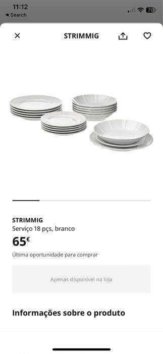 Serviço de pratos IKEA