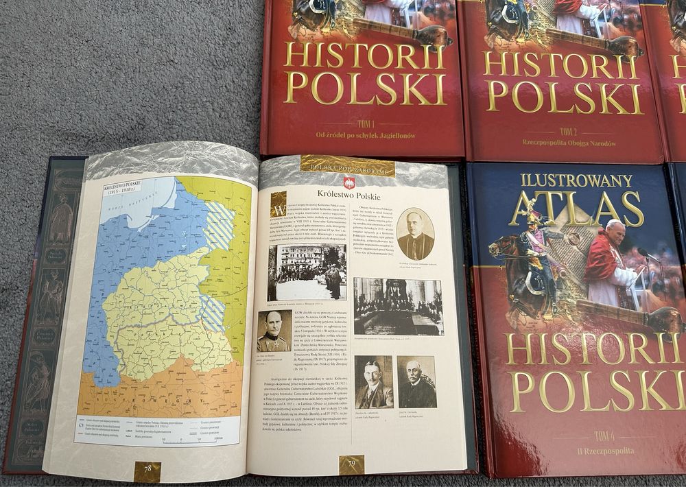 Ksiazki pt. ,,ilustrowany atlas historii Polski”