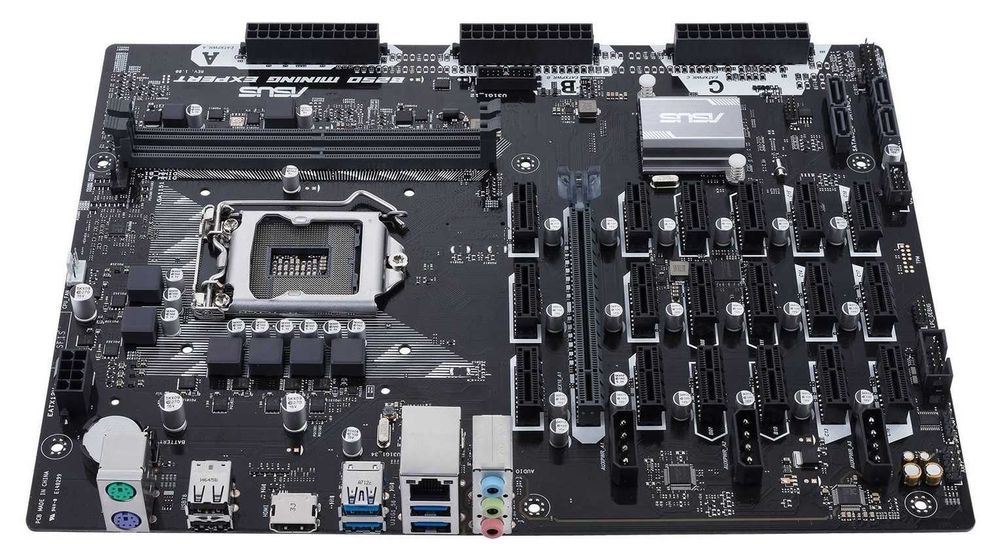 Материнська плата Asus b250 mining expert , 8gb ddr4 , intel i3 7100