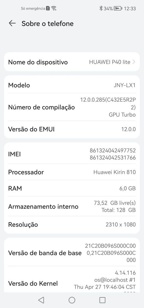 Huawei p40 lite 6gb Ram 128GB disco